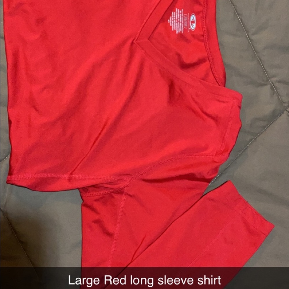 Red long sleeve Vneck